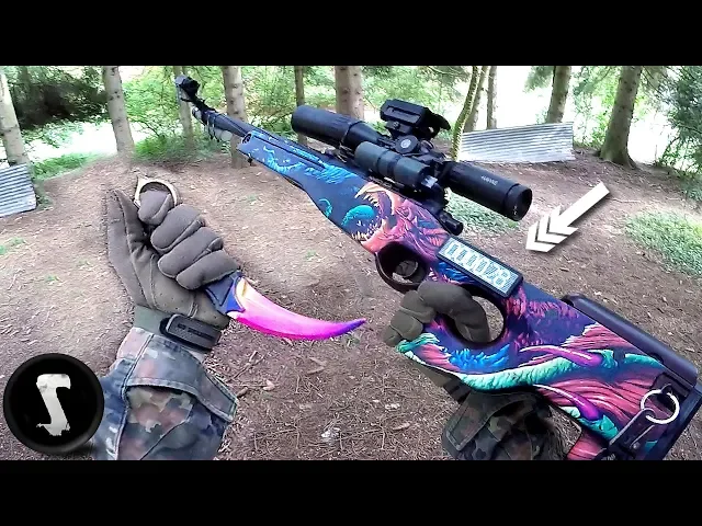 cs: go real life airsoft war!(awp | hyper beast stattrak + karambit | fade
